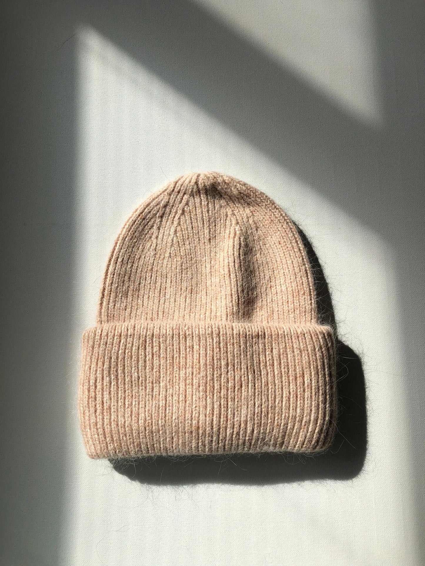 Angora Wool Beanie - Oat