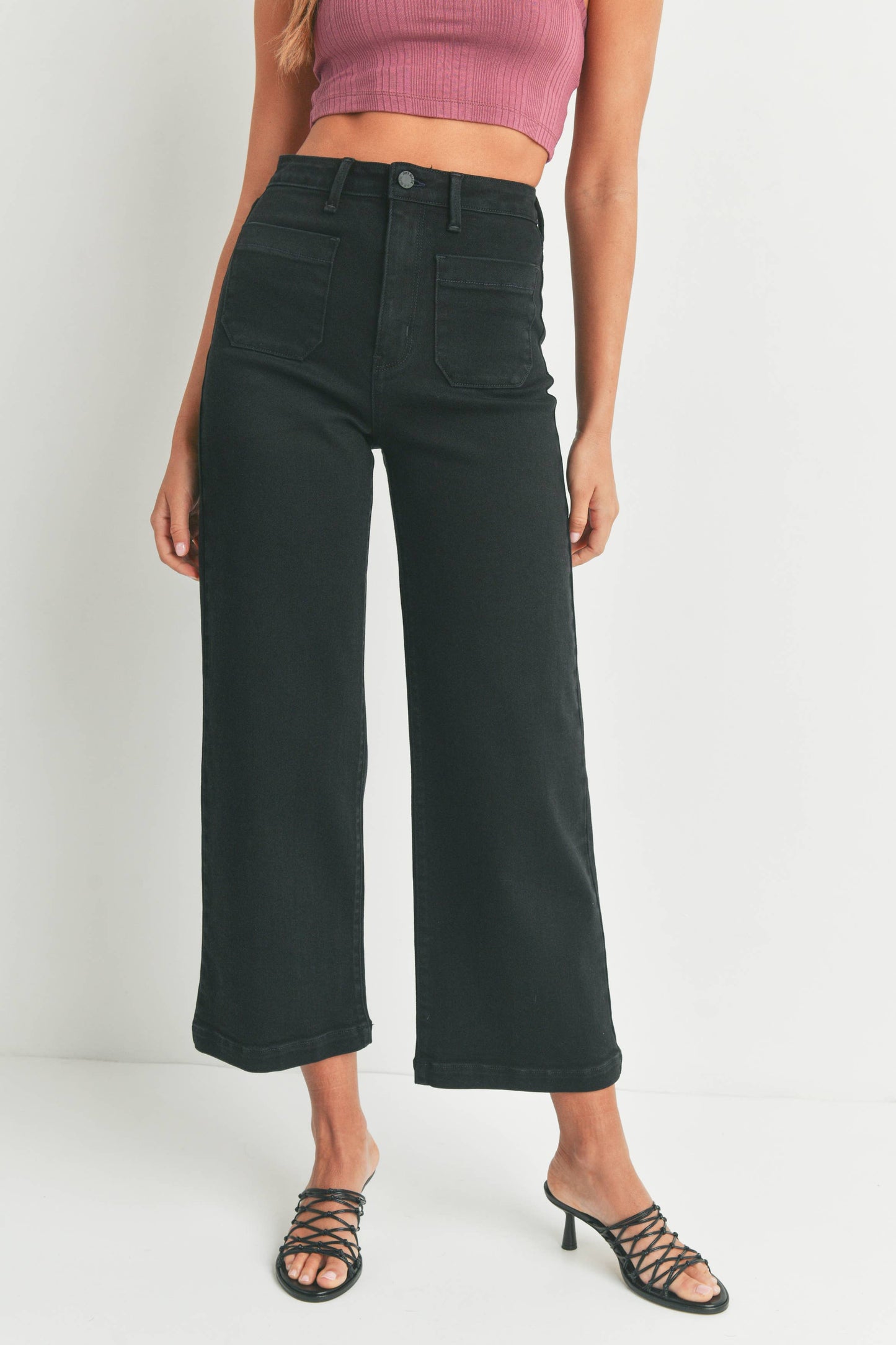Patch Pocket Jeans - Black