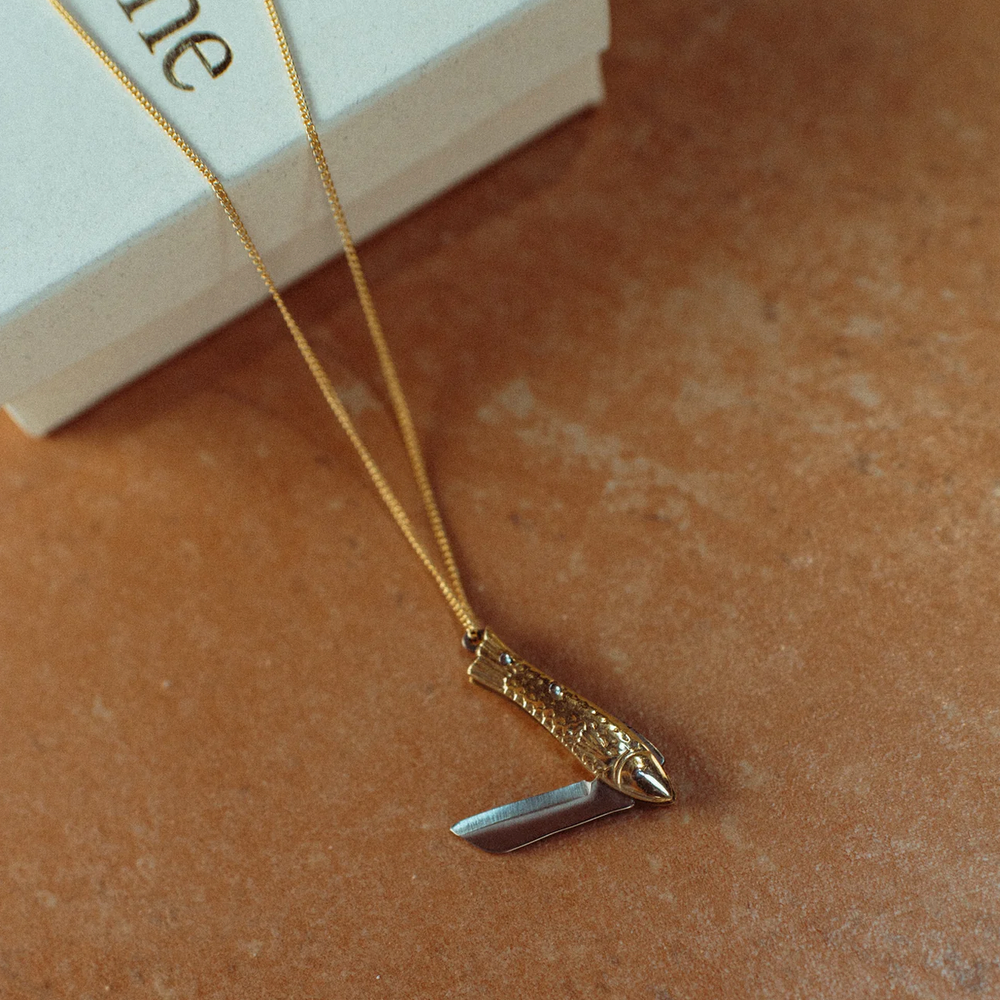 
                      
                        Sardine Pocket Knife Necklace
                      
                    