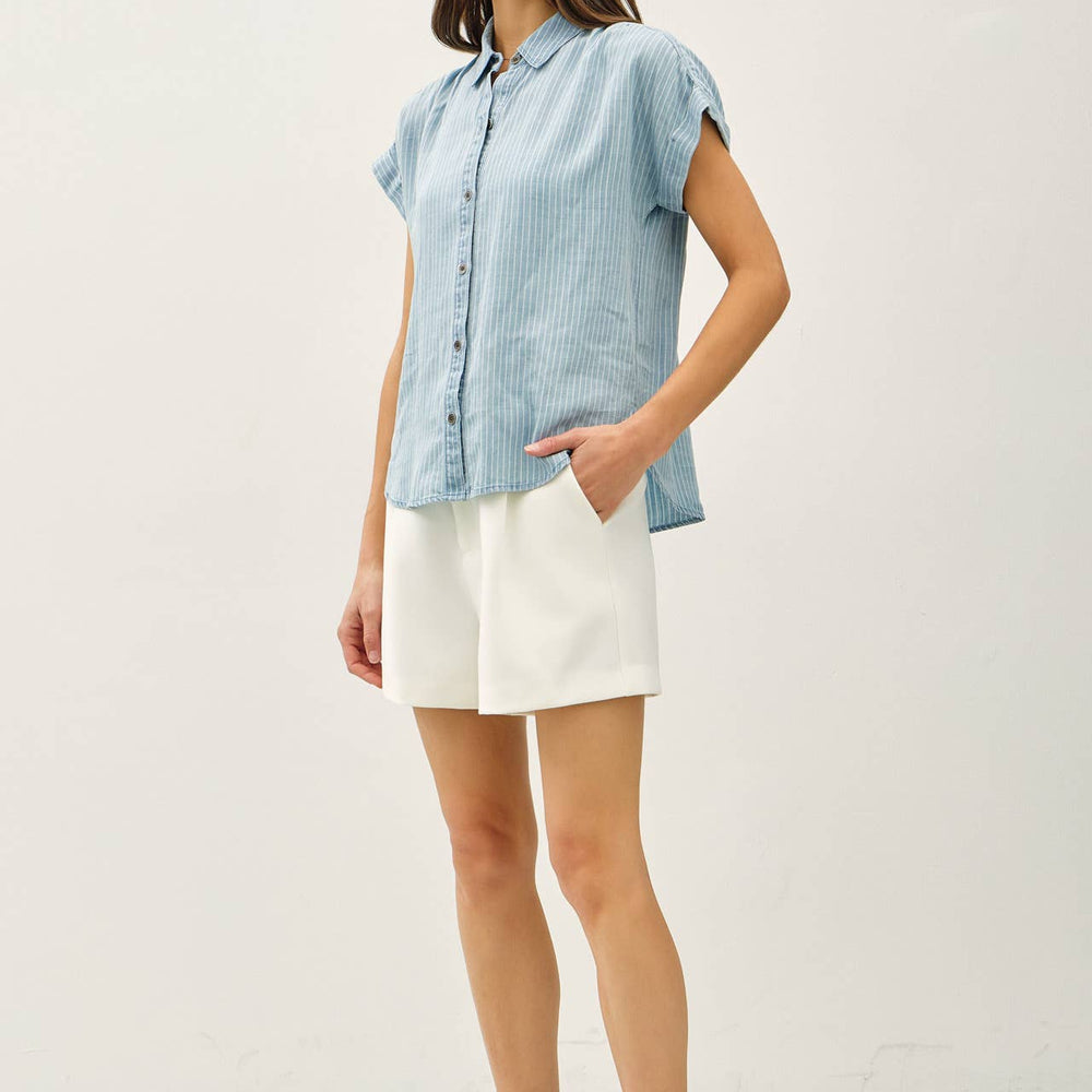 
                      
                        Tencel Button Up - Blue
                      
                    