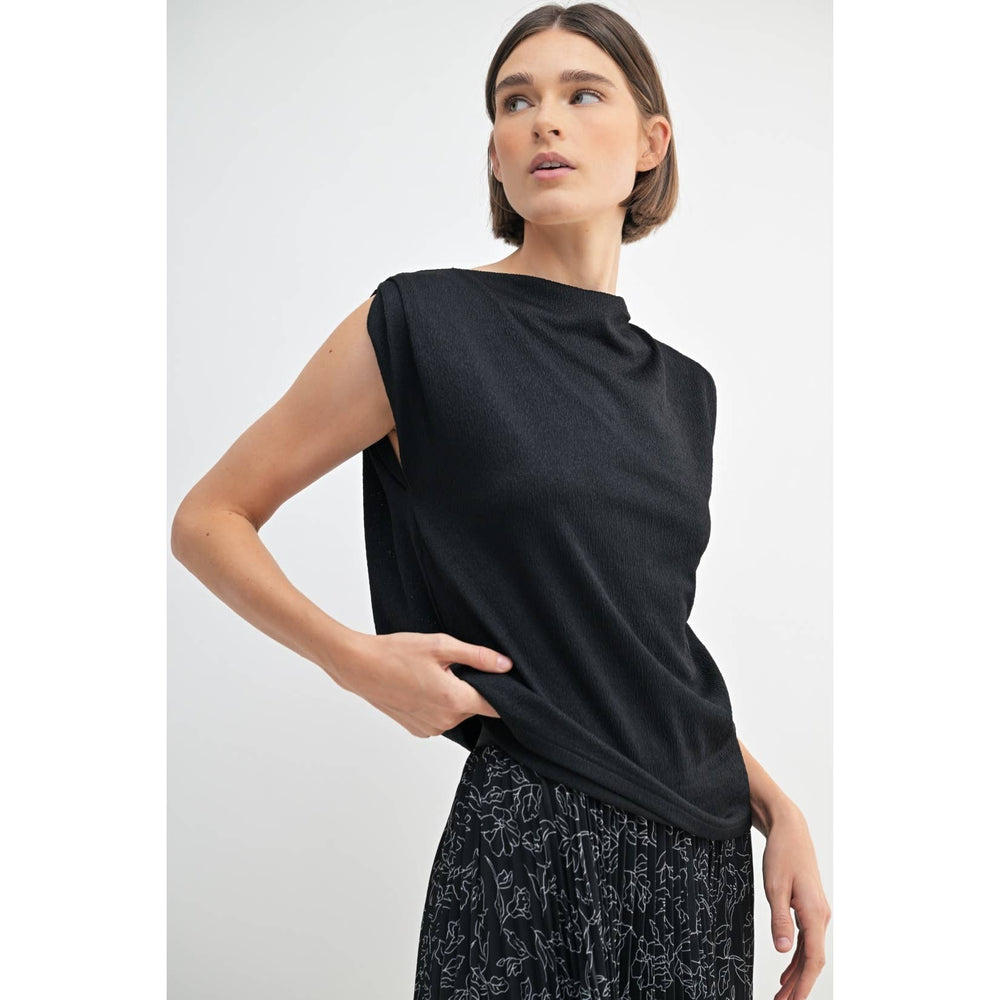 
                      
                        Boat Neck Knit Top - Black
                      
                    