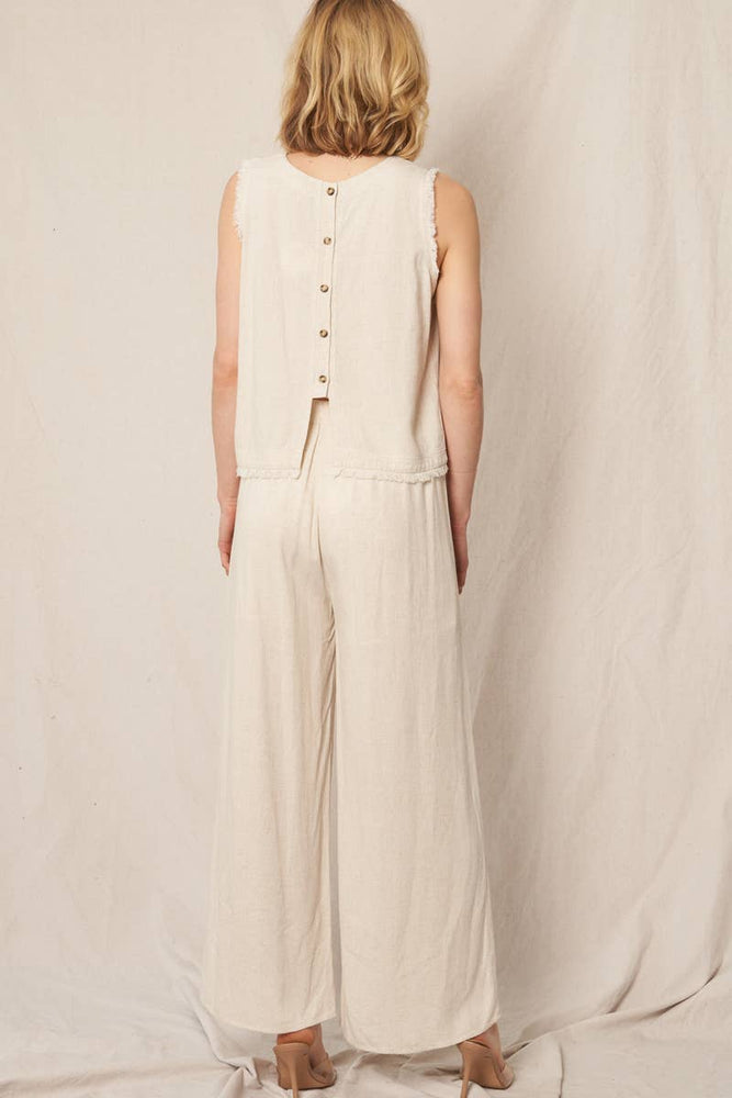 
                      
                        Linen Frayed Edge Top - Natural
                      
                    