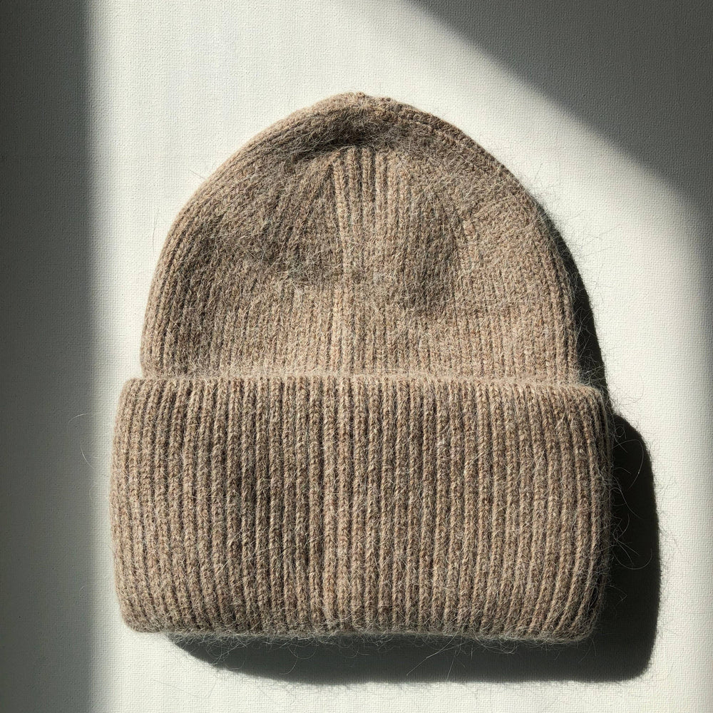 Angora Wool Beanie - Mushroom