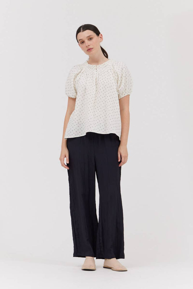 
                      
                        Ditsy Print Blouse - White
                      
                    