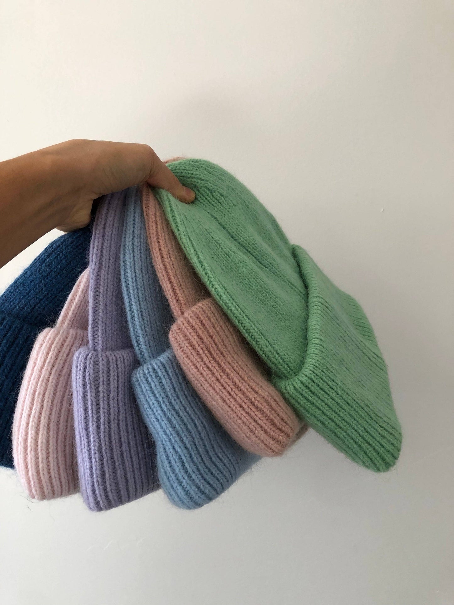 Angora Wool Beanie - Baby Blue