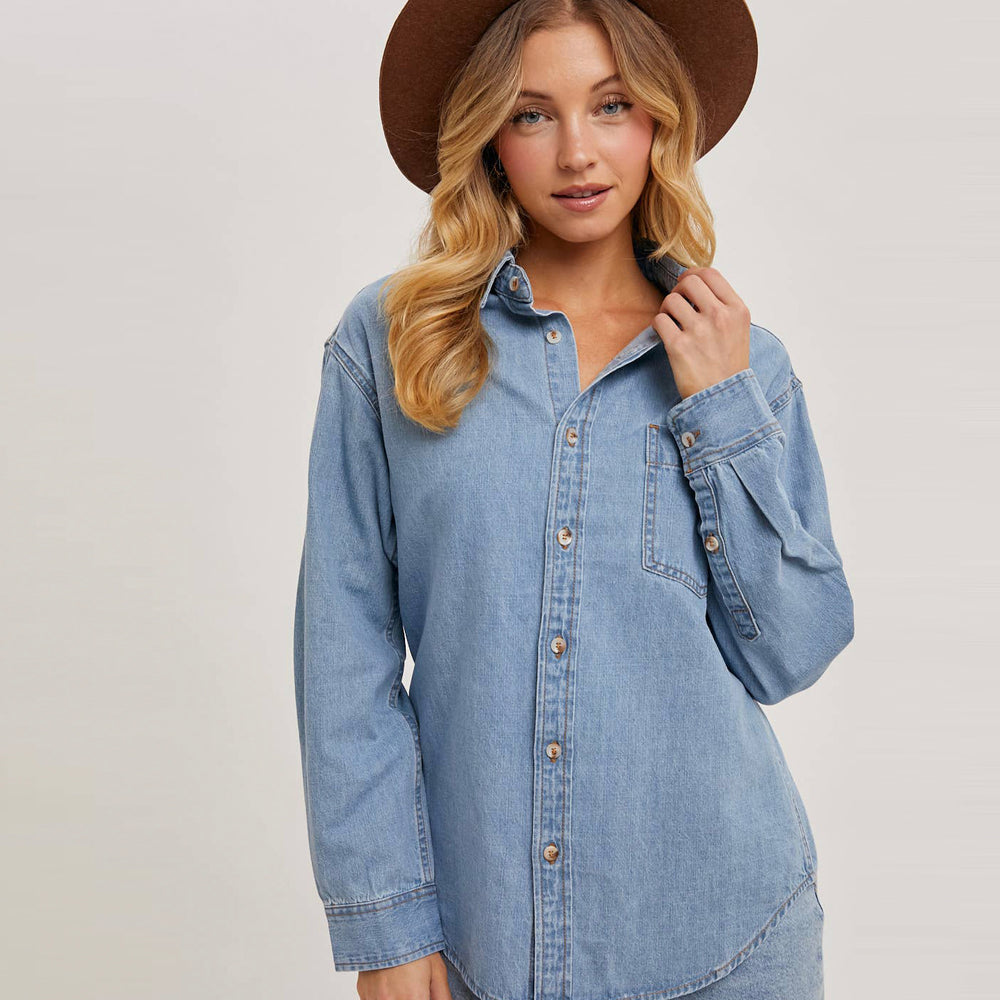 Denim Button Down Shirt