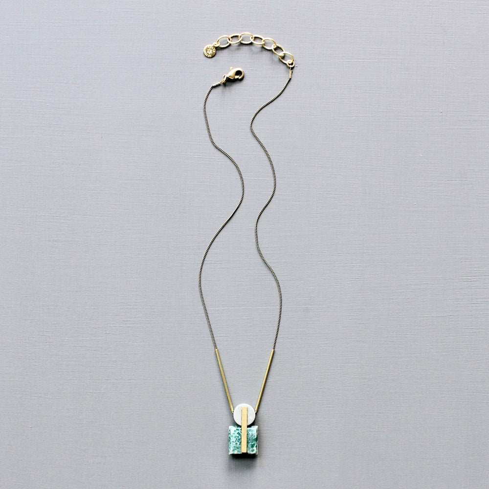
                      
                        Vintage Glass and Gray Jasper Necklace
                      
                    