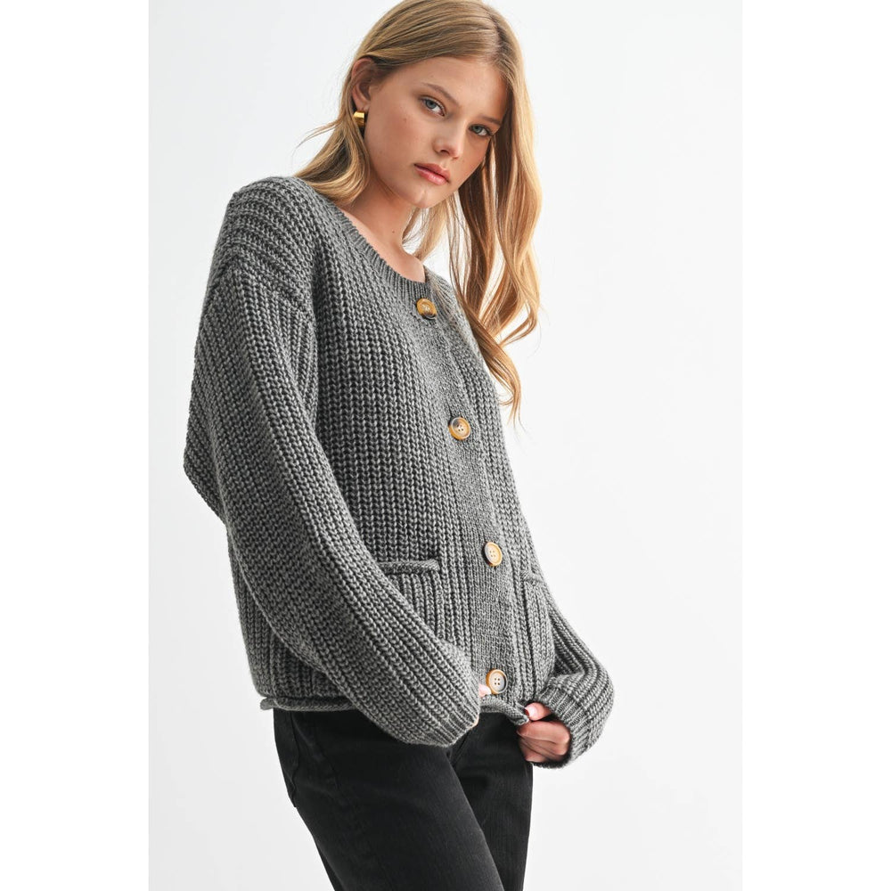 
                      
                        Chunky Cardigan - Grey
                      
                    