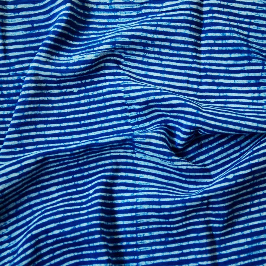 
                      
                        Cotton Silk Block Print Scarf - Indigo
                      
                    