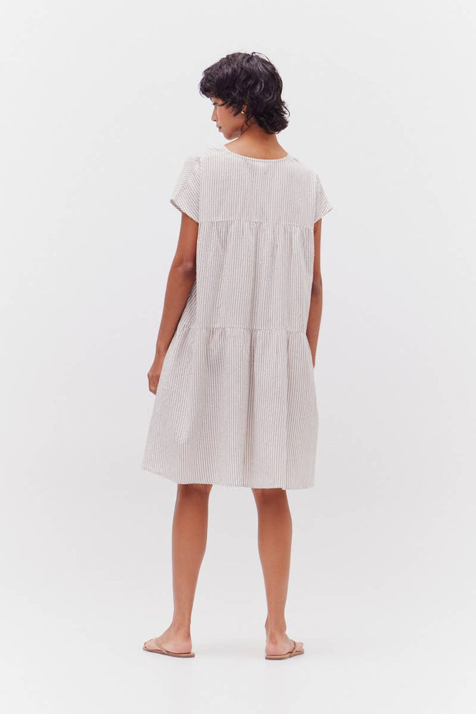 
                      
                        Flowy Stripe Midi Dress - Ash
                      
                    