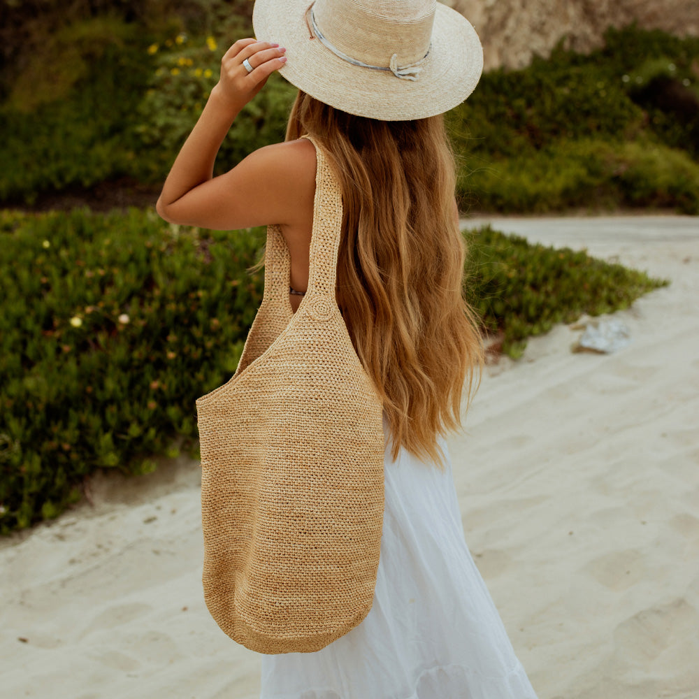Lula Woven Hobo in Natural Tan