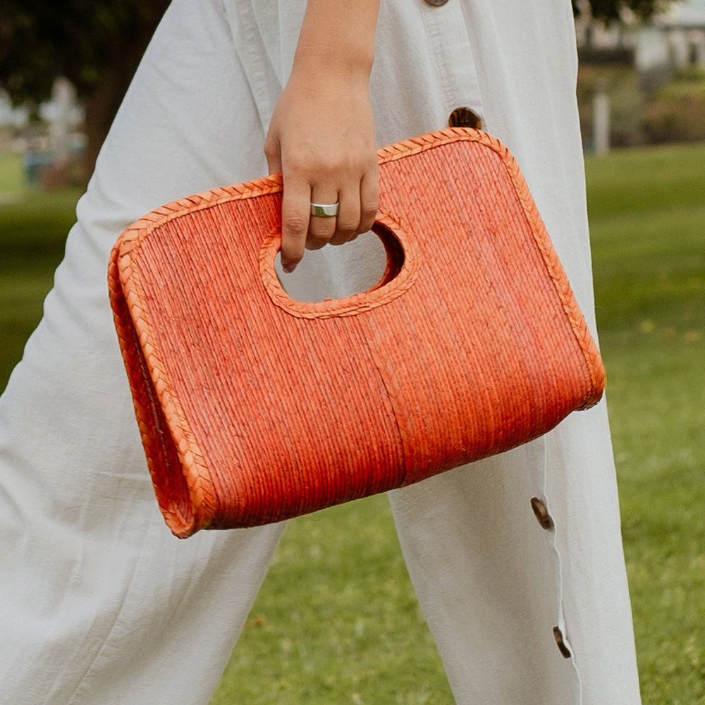 Mini Square Tote - Orange