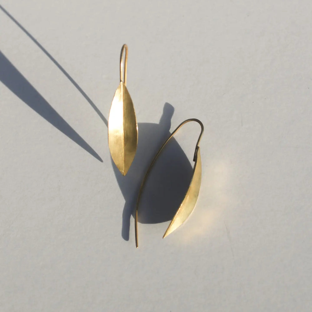 Willow Leaf Threader Earrings