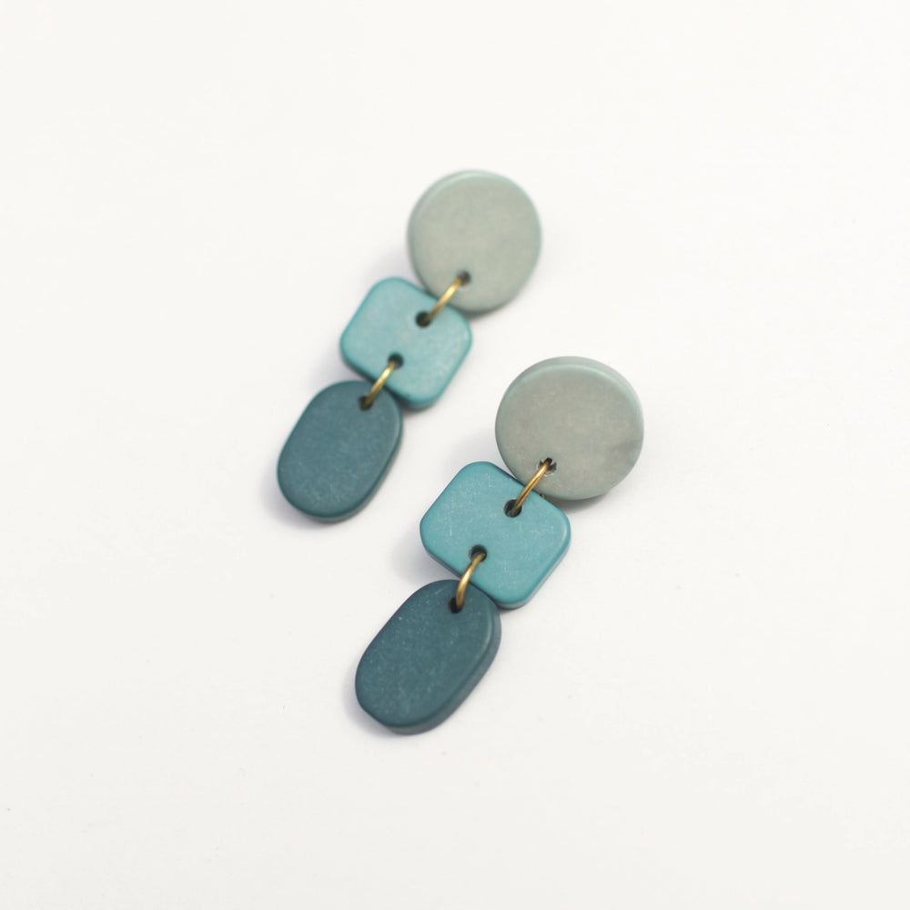 Ombre Clay Earring - Spruce