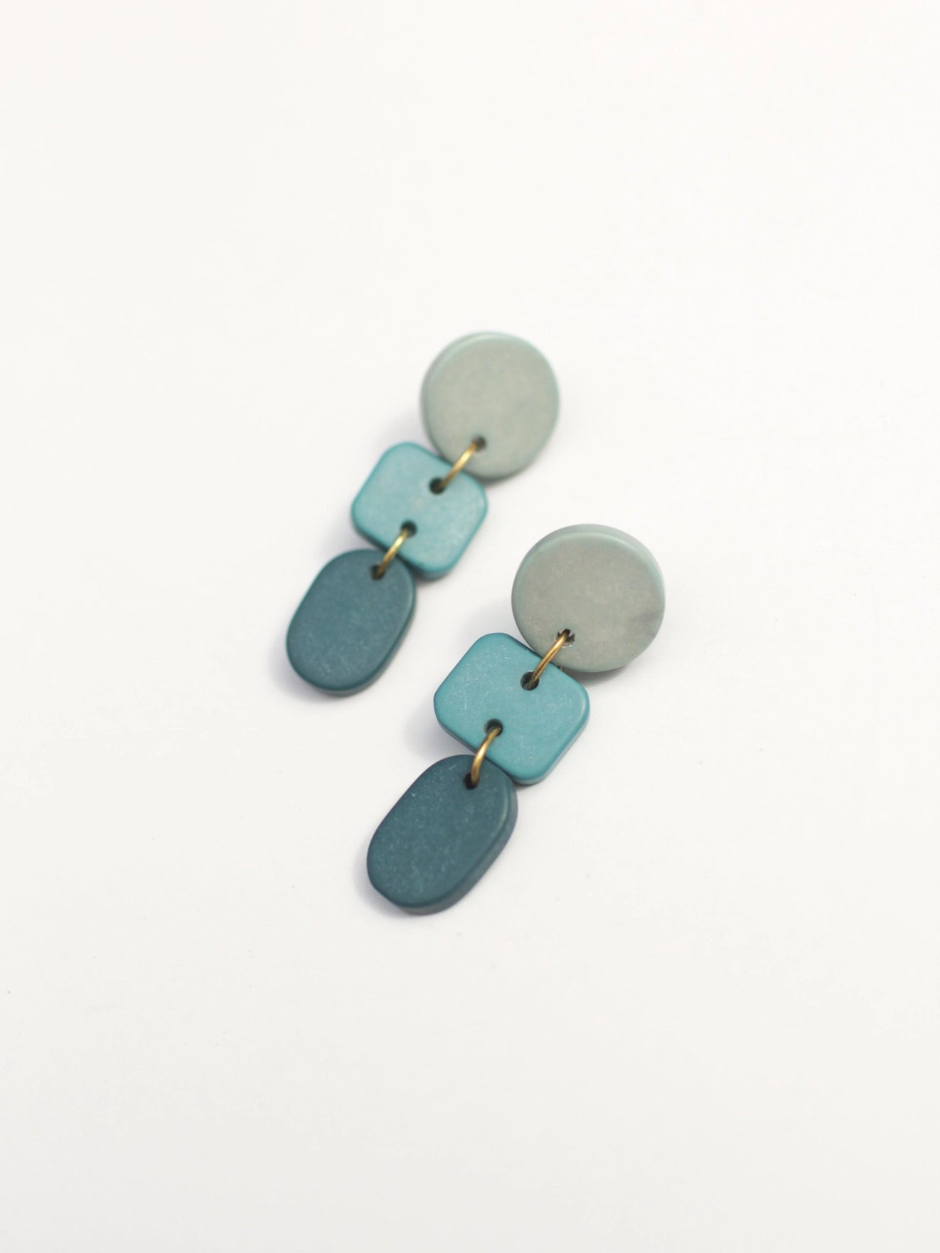 Ombre Clay Earring - Spruce