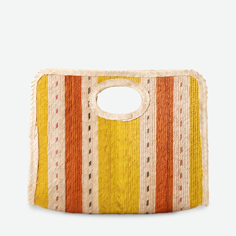 Square Beach Tote - Yellow/Orange