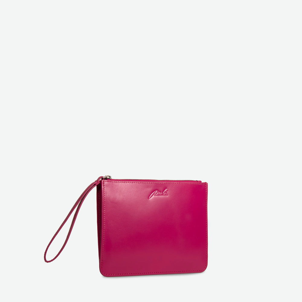 
                      
                        Emery Leather Pouch - Fuchsia
                      
                    