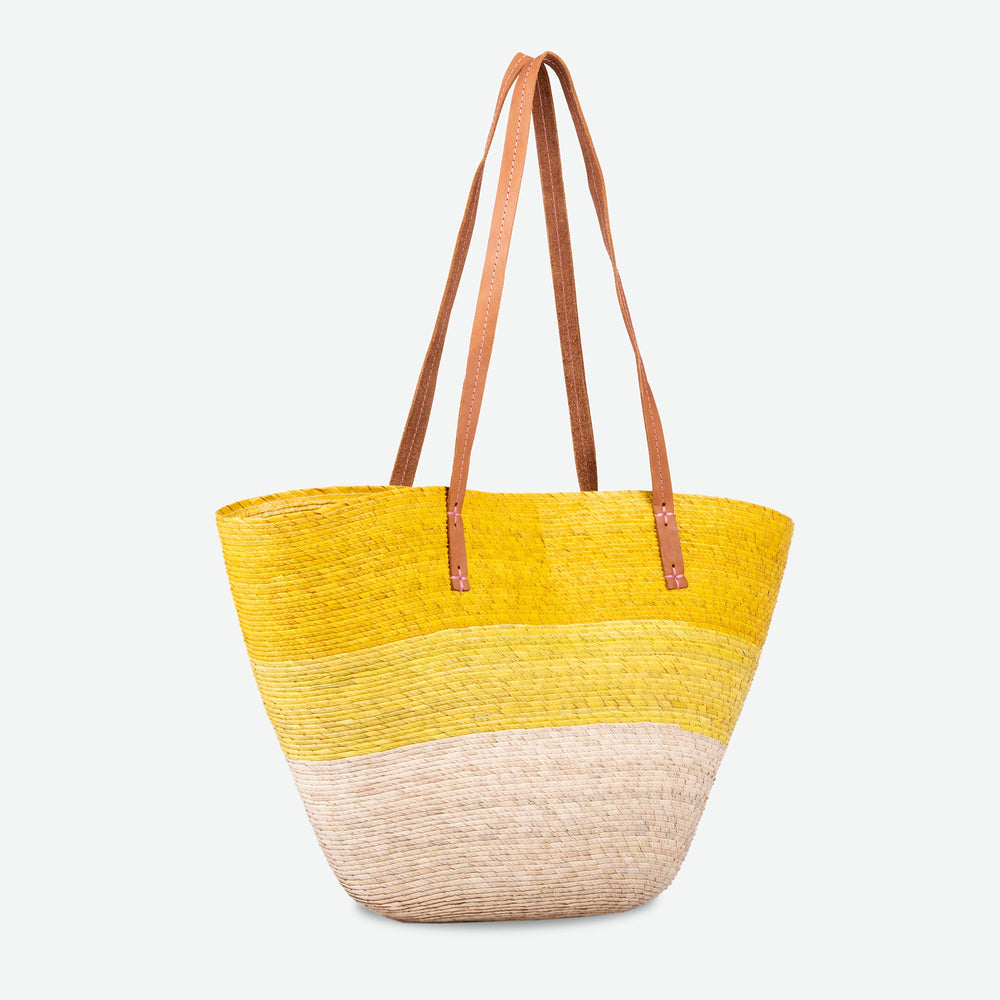 
                      
                        Maya Straw Market Tote in Yellow
                      
                    