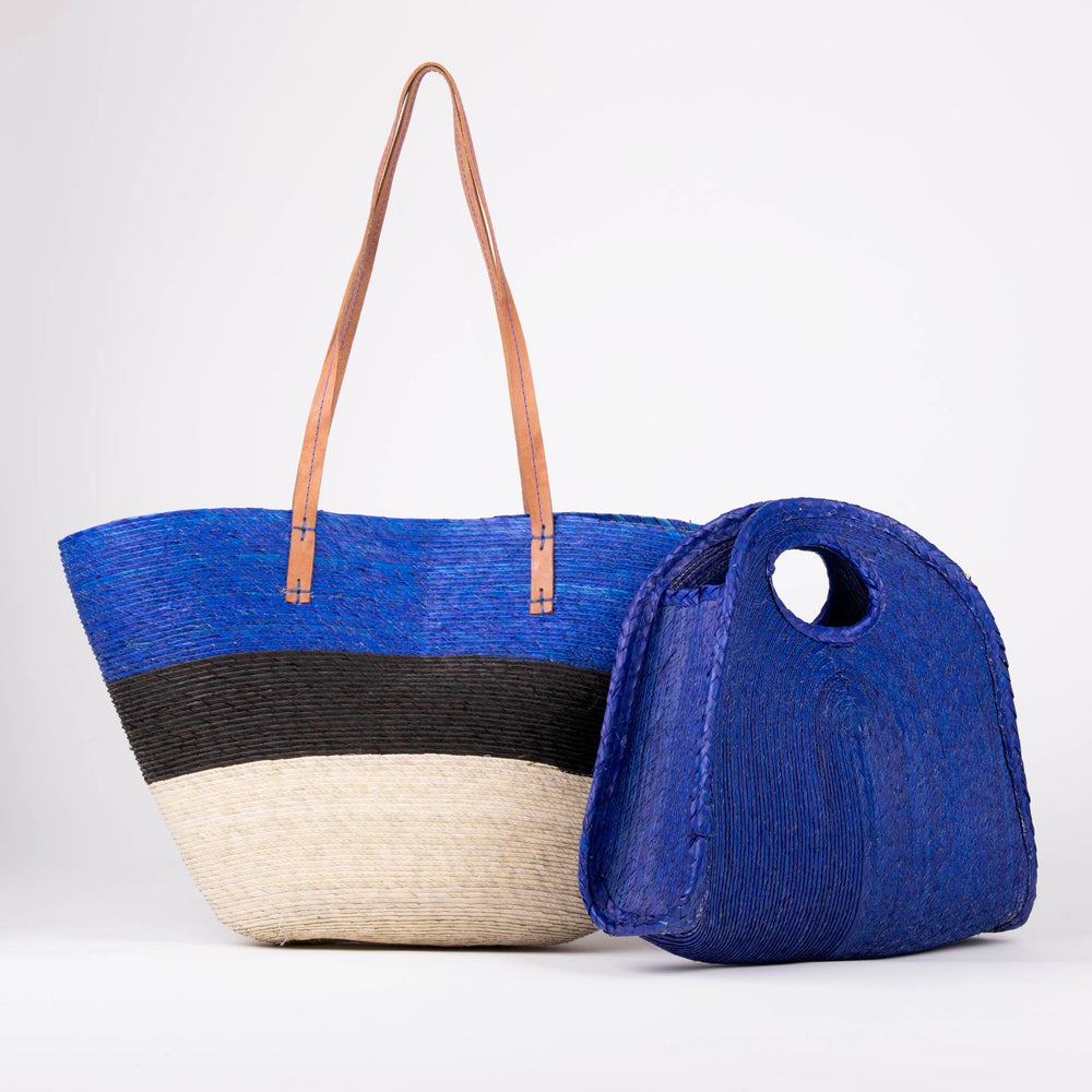 
                      
                        Maya Straw Market Tote in Blue
                      
                    