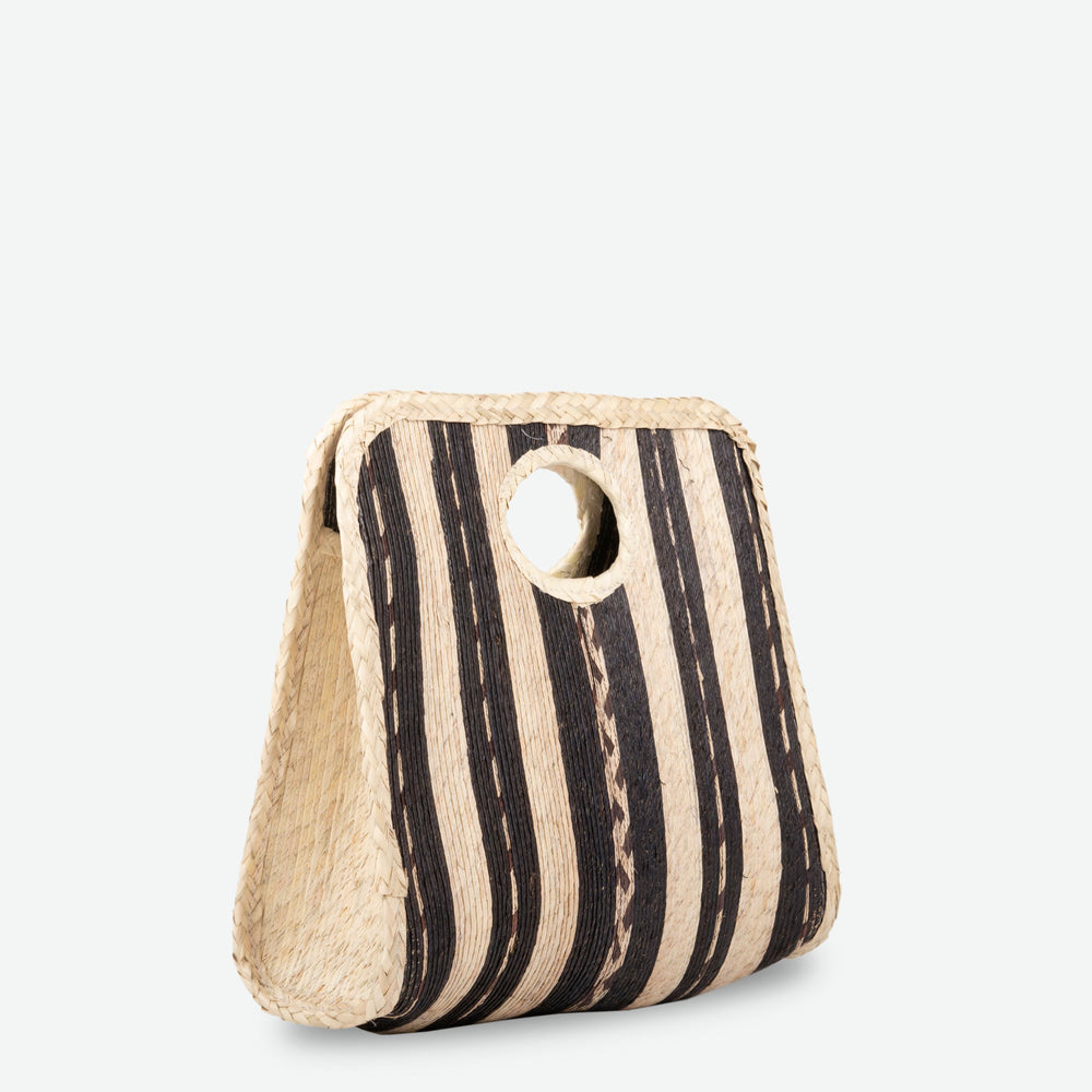 
                      
                        Square Straw Beach Tote in Black/Natural
                      
                    