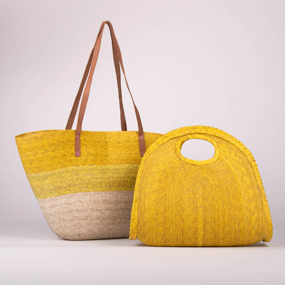
                      
                        Maya Straw Market Tote in Yellow
                      
                    